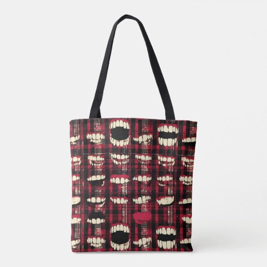Tote Bag Dent plaid fourre-tout (Dos)