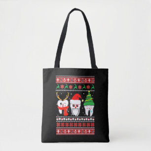 Tote Bag Dental Hygiéniste Dentiste Vilain Sweat de Noël