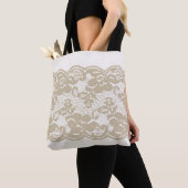 Tote Bag Dentelle beige (De près)