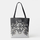 Tote Bag Dentelle de rhinocéros noir vintage glamour (Dos)