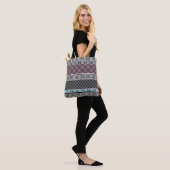 Tote Bag Dentelle patchwork noir et blanc (Sur le modèle)