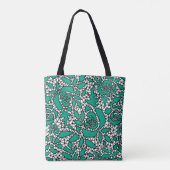 Tote Bag Dentelle sans couture roses romantique rétro vinta (Dos)
