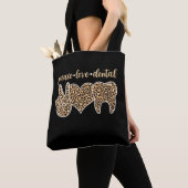Tote Bag Dentiste Leopard Looth Tooth Peace (De près)
