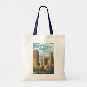 Tote Bag Denver Colorado Travel Art Vintage