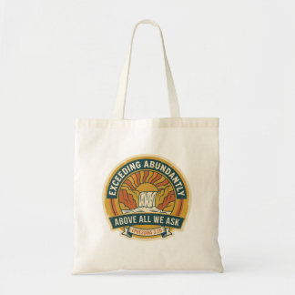 Tote Bag Dépassant Abondamment Ephésiens 3:20 Rétro