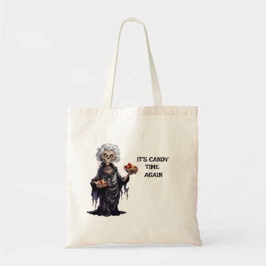 Tote Bag Déplaisant Vieux Sorcière Poison Pommes Bonbon (Devant)