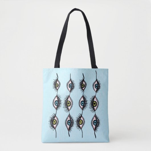 Tote Bag Déplaisant Weird Eye Garlands Cool Surreal Art (Devant)