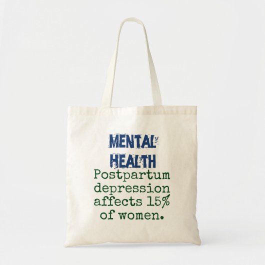 Tote Bag Dépression post-partum affecte 15% - H mental (Devant)