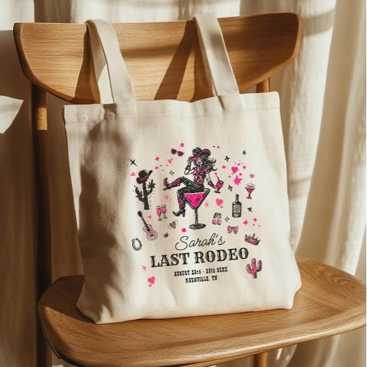 Tote Bag Dernier Rodeo Cowgirl Fun Nash Bash Bachelorette