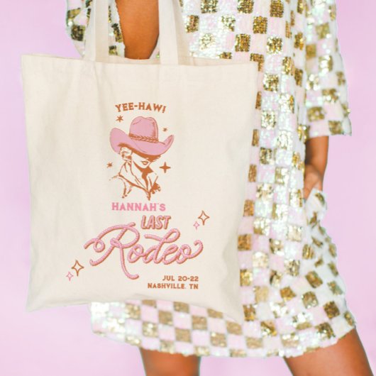 Tote Bag Dernier Rodéo Cowgirl Rétro Enterrement de Vie de