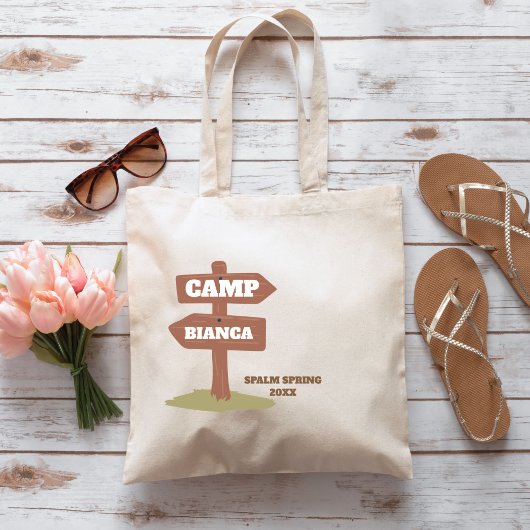 Tote Bag Dernier sentier avant le voile Camping Bachelorett