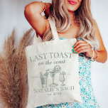 Tote Bag Dernier Toast Sur La Côte Beach Bachelorette Party<br><div class="desc">Découvrez l'essence de l'élégance côtière avec notre Dernier Sac fourre-tout de fête de bachelorette de plage Toast On The Coast Beach - le mélange parfait de fonctionnalité et de style pour votre fête de bachelorette de plage. Ce sac fourre-tout va au-delà des accessoires ordinaires, c'est un symbole de luxe personnalisé,...</div>