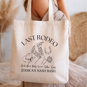 Tote Bag Dernière Demoiselle d'Honneur de Rodéo, Mariage Bo