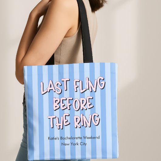 Tote Bag Dernière Fling Avant La Bachelorette De Bague