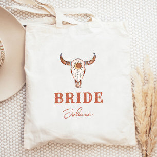 Tote Bag Dernière mariée de Rodéo Cowgirl du désert