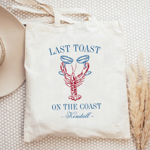 Tote Bag Dernière Toast sur la Côte Bachelorette Langouste