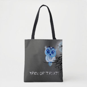 Tote Bag "Des bonbons ou un sort" avec le hibou de bébé