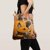 Tote Bag Des chatons à Jack-o-Lantern (De près)
