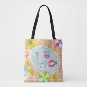 Tote Bag Des filles et des garçons du bikini jouant au jeu
