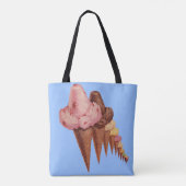 Tote Bag des générations de cônes de crème glacée (Dos)