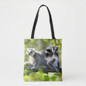 Tote Bag Des lémuriens de Madagascar surpris (Devant)