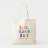 Tote Bag Des Lets Personnalisés Font De L'Enseignant D'Art  (Devant)