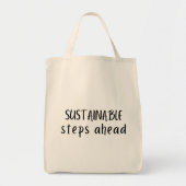 Tote Bag Des pas durables vers l'épicerie écologique (Devant)