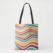Tote Bag Des rayures ondulées, grunge. Retro (Devant)