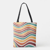 Tote Bag Des rayures ondulées, grunge. Retro (Dos)