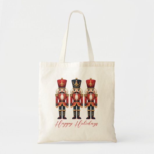 Tote Bag Des soldats de Nutcracker heureux vacances (Devant)