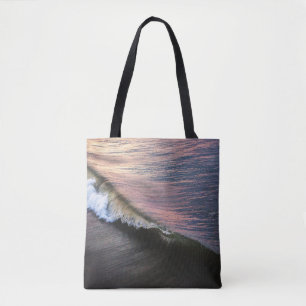 TOTE BAG DES VAGUES OCÉANIENNES CRASSENT SUR LE BORD PENDAN