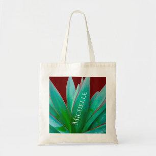 Tote Bag Desert Botanique Vert Succulent Personnalisé