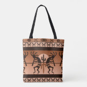 Tote Bag Desert Kokopelli Sun Cactus Modèle sud-ouest (Dos)