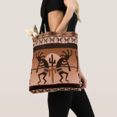 Tote Bag Desert Kokopelli Sun Cactus Modèle sud-ouest (De près)