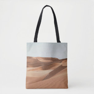 TOTE BAG DÉSERT SOUS LE CIEL BLEU CLAIR PENDANT LA JOURNÉE