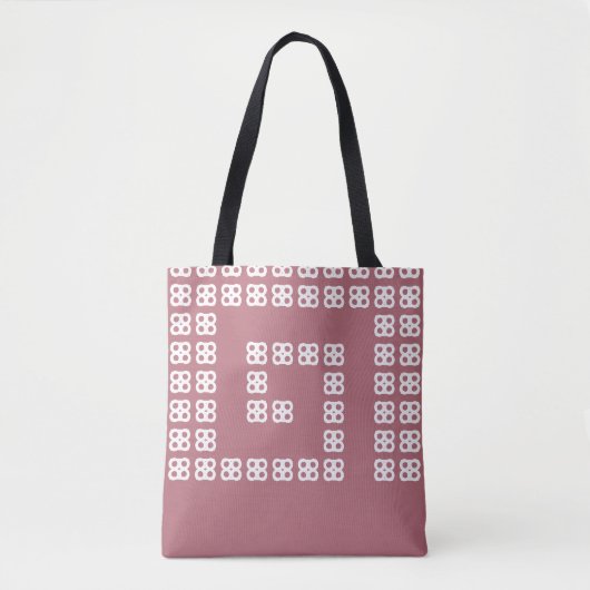 Tote Bag Design abstrait hélicoïdal moderne sur or rose (Devant)
