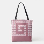 Tote Bag Design abstrait hélicoïdal moderne sur or rose (Dos)