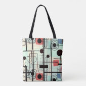 Tote Bag Design abstrait moderne, lignes dynamiques Lancer  (Dos)