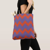 Tote Bag Design Chevron zigzag dans des couleurs naturelles (De près)
