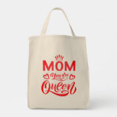 Tote Bag Design Chic Typographie Maman Tu Es La Reine (Dos)