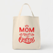 Tote Bag Design Chic Typographie Maman Tu Es La Reine (Devant)