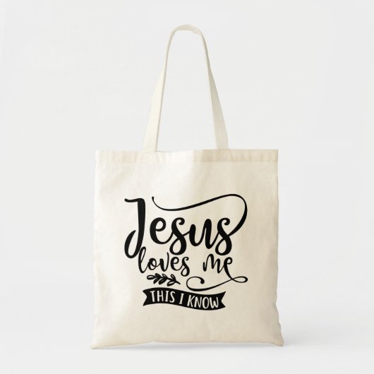 Tote Bag Design chrétien Jésus m'aime (Devant)
