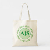 Tote Bag Design circulaire monogramme élégant. (Dos)