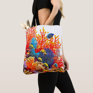 Tote Bag Design coloré de la vie sous-marine