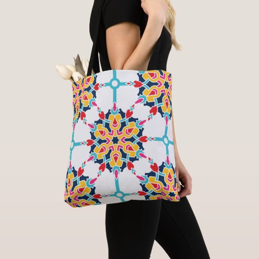 Tote Bag Design coloré Turc transparent (De près)