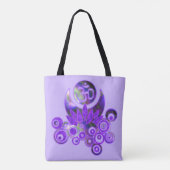 Tote Bag Design Composing - OM LOTUS violet + votre backgr. (Dos)