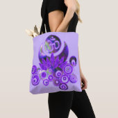 Tote Bag Design Composing - OM LOTUS violet + votre backgr. (De près)