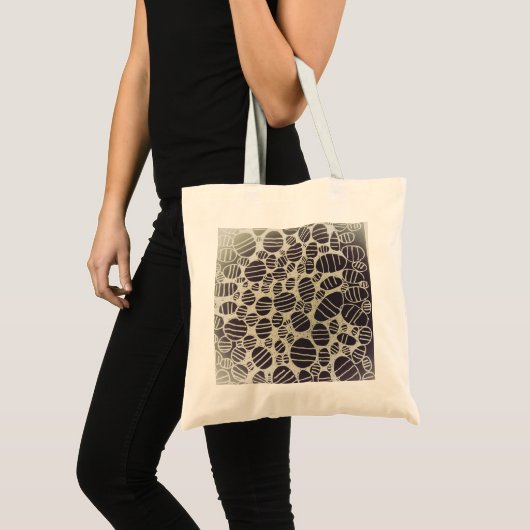 Tote Bag Design d'art abstrait noir et blanc (Devant (produit))