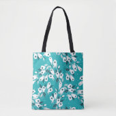 Tote Bag Design d'art botanique Motif élégant à la fleur de (Devant)