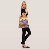 Tote Bag Design d'art de Sunset Mountain (Sur le modèle)